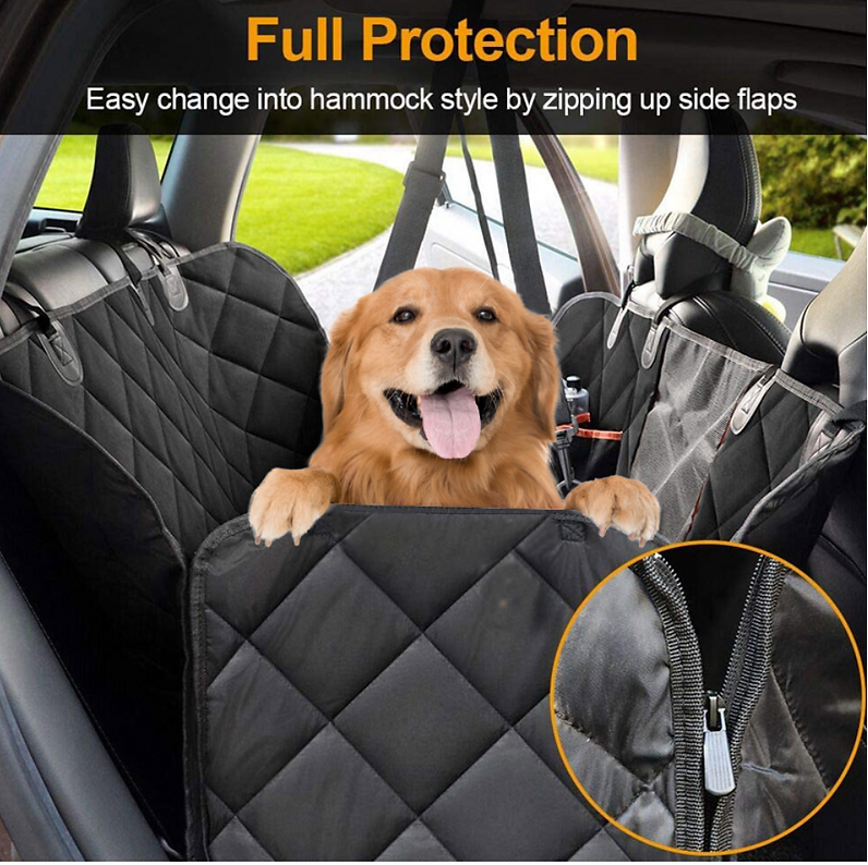 Dog Car Seat Cover Heavy Duty 600D Waterproof Pet Mat Rear Back Seat Hammock