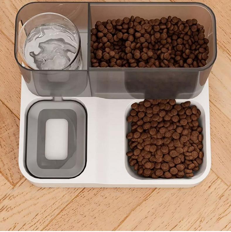 2 in 1 Pet Feeder Food Water Dispenser Bowl Automatic
