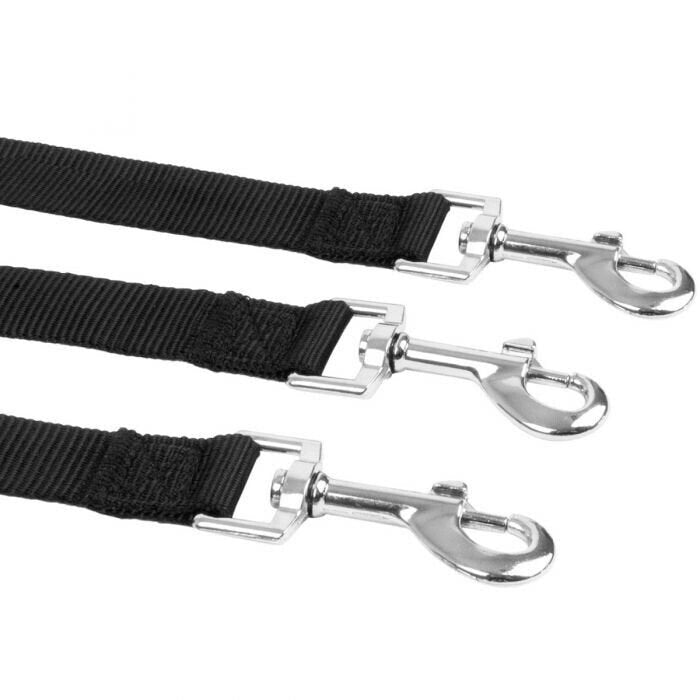 Dog Lead Triple Attachment black for all sizes of dogs, perfect attachments