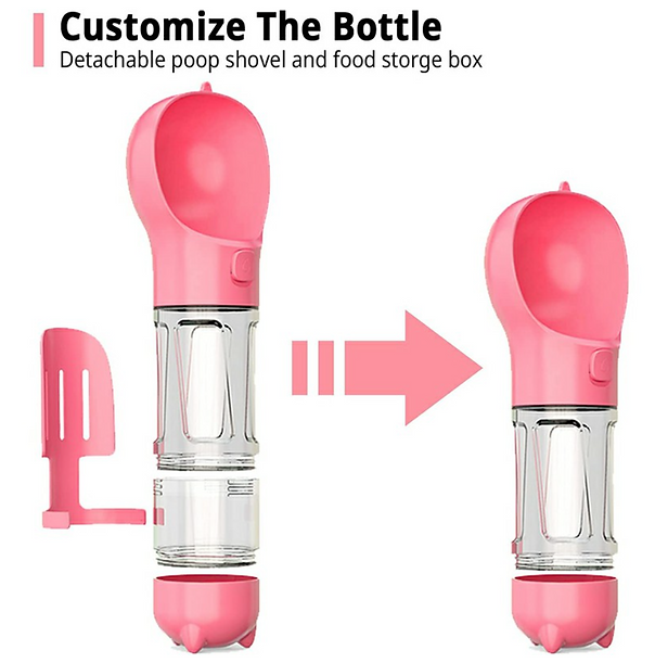 300 ml Pet Dog Water Bottle Portable Drinking Water Dispenser with Poo bag